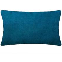 Almofada Retangular Azul Prussiano Liso Impermeável 50x28cm Almofada Retangular Azul Prussiano Liso Impermeável 50x28cm