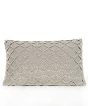 Almofada Retangular Big Tricô 30 x 50 cinza