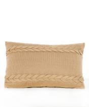 Almofada Retangular Big Tricô 30 x50 bege