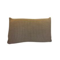 Almofada Retangular de Tricot Bege Queimado