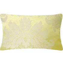 Almofada Retangular em Jacquard Medalhão Amarelo Claro 50x28cm Almofada Retangular em Jacquard Medalhão Amarelo Claro 50x28cm