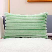 Almofada Retangular Luxo Soft Wave Decoração Sofá Sala Cama Verde Bebê 30x50 Novadecora