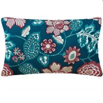 Almofada Retangular Maxi Floral Verde Impermeável 50x28cm Almofada Retangular Maxi Floral Verde Impermeável 50x28cm
