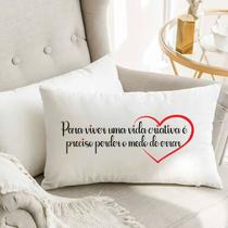 Almofada Retangular Para Viver 30x50cm Preta