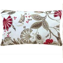 Almofada Retangular Paradise Floral Marsala Impermeável 50x28cm Almofada Retangular Paradise Floral Marsala Impermeável 50x28cm