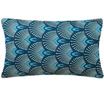 Almofada Retangular Pavão Azul Impermeável 50x28cm Almofada Retangular Pavão Azul Impermeável 50x28cm