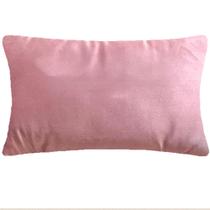 Almofada Retangular Rosê Veludo Liso 50x28cm