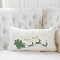 Almofada Retangular Serigrafada 30x50cm Natal Verde Almofada Retangular Serigrafada 30x50cm Natal Verde