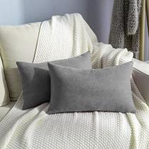 Almofada Retangular Suede 30x50cm Cinza
