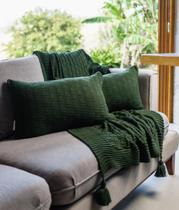 Almofada Rinzeira completa Tricot Olivia Verde - 35x55 Almofada Rinzeira completa Tricot Olivia Verde - 35x55