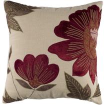 Almofada Rizzy Home Red Floral 45x45cm 85% algodão 15% algodão veludo Almofada Rizzy Home Red Floral 45x45cm 85% algodão 15% algodão veludo
