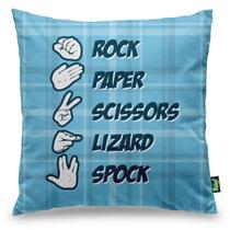 Almofada Rock Paper Scissors Lizard Spock