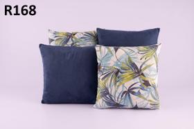Almofada Sala Decorativa Jacquard 4 unidades - Azul Marinho