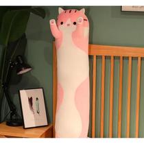 Almofada Salsicha Gato Pelucia Travesseiro Gigante 130 cm