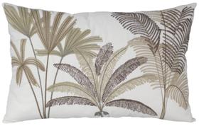 Almofada Sarja 35x52cm Com Bordado Fino Coqueiro Bege Almofada Sarja 35x52cm Com Bordado Fino Coqueiro Bege