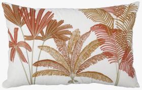 Almofada Sarja 35x52cm Com Bordado Fino Coqueiro Terra Cota Almofada Sarja 35x52cm Com Bordado Fino Coqueiro Terra Cota