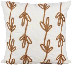 Almofada Sarja 52x52cm Boucle Com Cadarço Terra Cota II Almofada Sarja 52x52cm Boucle Com Cadarço Terra Cota II
