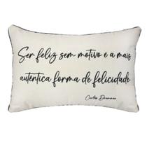 Almofada Sarja C/ Frase 190-05 35X52 Decortextil