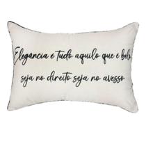 Almofada Sarja Com Frase 190-03 35X52 Decortextil