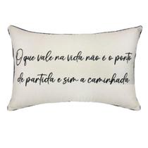 Almofada Sarja Com Frase 190-06 35X52 Decortextil