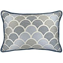 Almofada Sarja Cru Botânico Azul 35X52cm - Decortextil Almofada Sarja Cru Botânico Azul 35X52cm - Decortextil