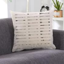 Almofada Serigrafada Frente e Verso Flechas 40x40cm Preto