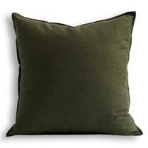 Almofada Sham Jeanerlor, algodão sólido, linho, 45x45cm, verde oliva