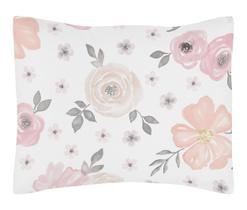Almofada Sham Sweet Jojo Designs Rosa Blush Aquarela Floral Almofada Sham Sweet Jojo Designs Rosa Blush Aquarela Floral