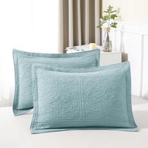 Almofada Sham WINLIFE Floral 100% algodão padrão azul aqua