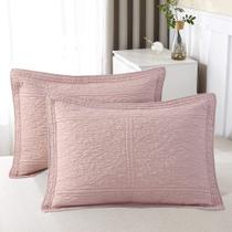 Almofada Sham WINLIFE Floral 100% algodão padrão rosa empoeirado