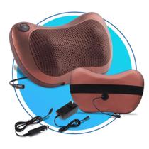 Almofada Shiatsu - 4 Rolos - Aquecimento - Portátil