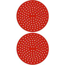 Almofada Silicone Protetora Para Fogão de Indução Kit 2 Peças Vermelho