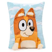 Almofada Snuggle Jay Franco Bluey Bingo 3D Super Soft Orange