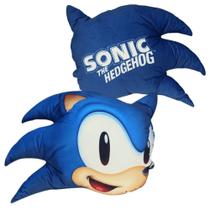 Almofada Sonic 3D Formato Cabeça Aveludada Azul Oficial SEGA - Zona Criativa Almofada Sonic 3D Formato Cabeça Aveludada Azul Oficial SEGA - Zona Criativa