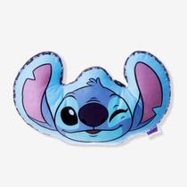Almofada Stitch Formato Azul Fibra Apenas Relaxe Disney