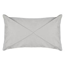 Almofada Suede Macio Creme Preto Verde Drapeada X 30x48 C/ Refil