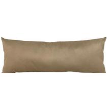 Almofada Suede Veludo Baguete Rim Para Sofá Retrátil Cama Poltrona Travesseiro Xuxão Cabeceira 70x20 BEGE