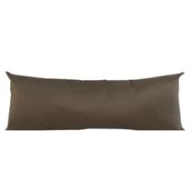 Almofada Suede Veludo Baguete Rim Para Sofá Retrátil Cama Poltrona Travesseiro Xuxão Cabeceira 80x20 MARROM