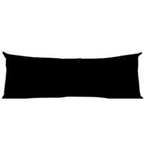 Almofada Suede Veludo Baguete Rim Rinzeira Para Sofá Retrátil Cama Poltrona Travesseiro Xuxão 95x35 Preto