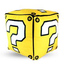 Almofada Super Mário Bloco Cubo 25x25cm Game Nintendo 64 Almofada Super Mário Bloco Cubo 25x25cm Game Nintendo 64