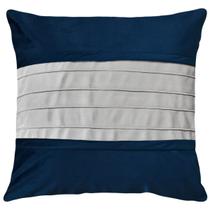 Almofada Tecido Veludo Macia Luxuosa Faixa Drapeada 45x45