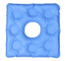 Almofada terapeutica quadrada com orificio gel azul tam u - NATURAL