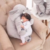 Almofada travesseiro apoio elefante para bebe pelúcia médio
