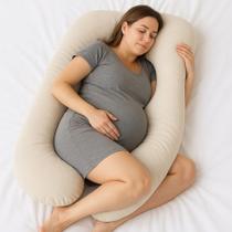 Almofada Travesseiro de Corpo Gestante Relaxante Isa Grande Macia Veludo Bege Claro - Desk Design Almofada Travesseiro de Corpo Gestante Relaxante Isa Grande Macia Veludo Bege Claro - Desk Design