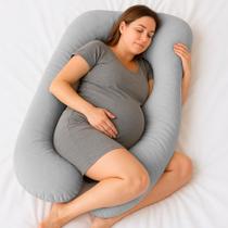 Almofada Travesseiro de Corpo Gestante Relaxante Isa Grande Macia Veludo Cinza Claro - Desk Design Almofada Travesseiro de Corpo Gestante Relaxante Isa Grande Macia Veludo Cinza Claro - Desk Design