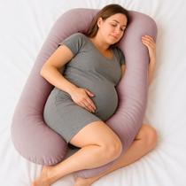 Almofada Travesseiro de Corpo Gestante Relaxante Isa Grande Macia Veludo Rosé - Desk Design Almofada Travesseiro de Corpo Gestante Relaxante Isa Grande Macia Veludo Rosé - Desk Design