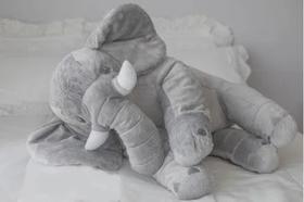 Almofada Travesseiro Elefante Bebê Pelúcia 80cm Antialérgico