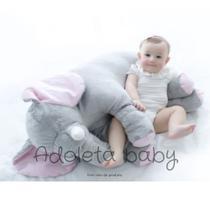 Almofada Travesseiro Elefante Bebê Pelúcia 80cm Antialérgico - Baby Adoletá