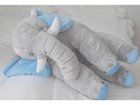 Almofada Travesseiro Elefante Bebê Pelúcia 80cm Super Macio - Baby Adoletá