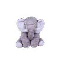 Almofada Travesseiro Elefante Cinza com Branco 60 cm